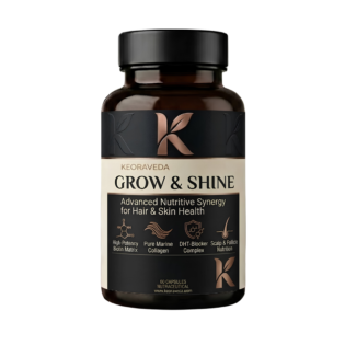 Keoraveda Grow & Shine – Biotin, Marine Collagen & DHT Blocker for Hair & Skin